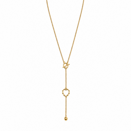 Tempo Mio Γυναικείο Κολιέ Γραβάτα Golden Drop Επίχρυσο PVD 18Κ από Ανοξείδωτο Ατσάλι-TMNG009