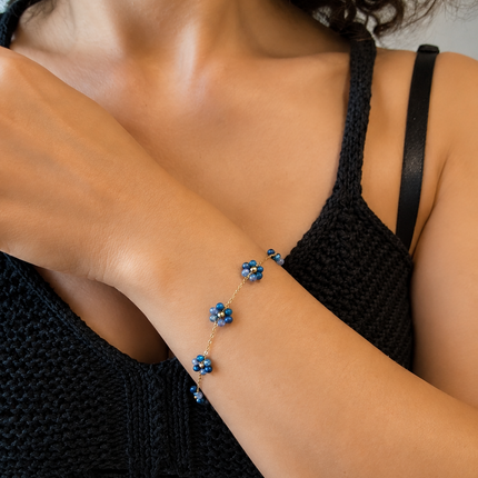 Tempo Mio Γυναικείο Βραχιόλι Forever Bloom, Επίχρυσο PVD 18K από Ανοξείδωτο Ατσάλι-TMBG002