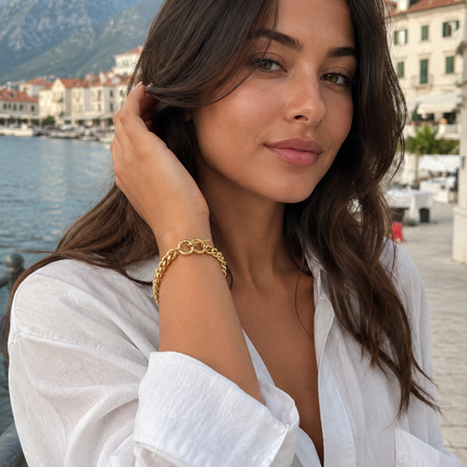 Tempo Mio Γυναικείο Βραχιόλι Street Glam, Επίχρυσο από Ανοξείδωτο Ατσάλι-TMBG007
